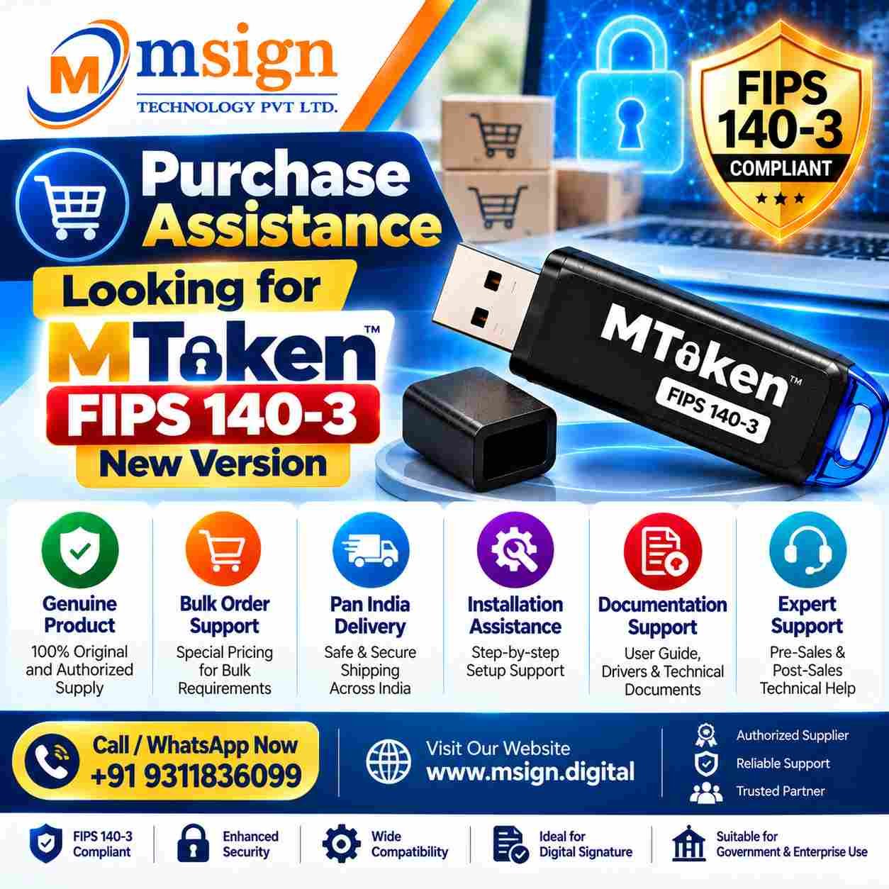 MToken FIPS 140-3 USB token
